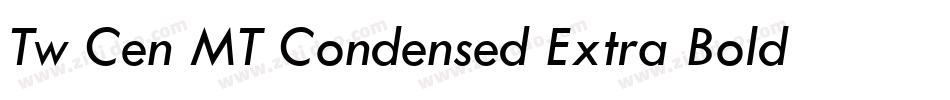 Tw Cen MT Condensed Extra Bold字体转换